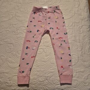 Hanna Andersson pajama size 90 or 3 pink with bird design GUC 1 mark